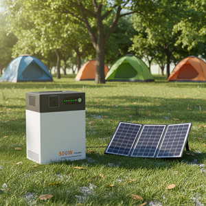 Générateur solaire portable de secours 1004,8 Wh, alimenté par batterie, station d'alimentation Lifepo4 500 W avec UPS pour ordinateur de bureau - Product Image 4