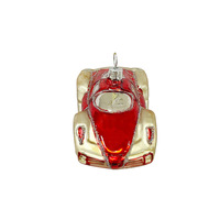 Vente directe d'usine, ornements en verre soufflé, voiture de sport, mini-bus, moto, tracteur, grue, forme personnalisable, ornements de Noël