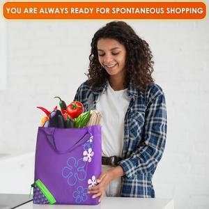 Sac de courses promotionnel pliable et portable, couleur unie, sac de rangement triangulaire, sac de courses personnalisé respectueux de l'environnement - Product Image 6