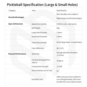 La Primera Pelota de Pickleball del Mundo con Orificios Grandes y Pequeños Innovadores, para Niños, con Vuelo Duradero y Estable para Entrenamiento - Product Image 3