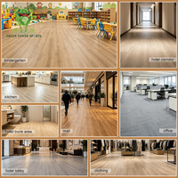 Carreaux auto-adhésifs de sol en vinyle PVC commercial imperméable à l'eau Carreaux de sol en planche de vinyle LVT imperméable à coller