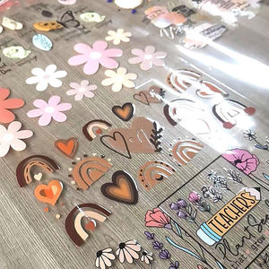Flores retiradas Uv Dtf Cup Wraps Transferencias Pegatinas personalizadas Impermeable Afirmación Uv Dtf Cup Wrap Transferencias - Product Image 4