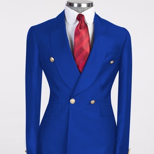 Veste de costume décontractée pour homme en seersucker bleu, sur mesure, OEM, veste de costume sur mesure pour homme - Product Image 5