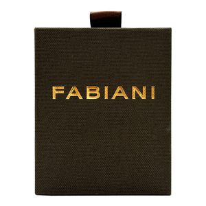 Boîte cadeau rigide Fabiani, forme rectangulaire, logo estampé à chaud, doublure en satin avec ruban pour l'emballage de bijoux, montres et lunettes - Product Image 2