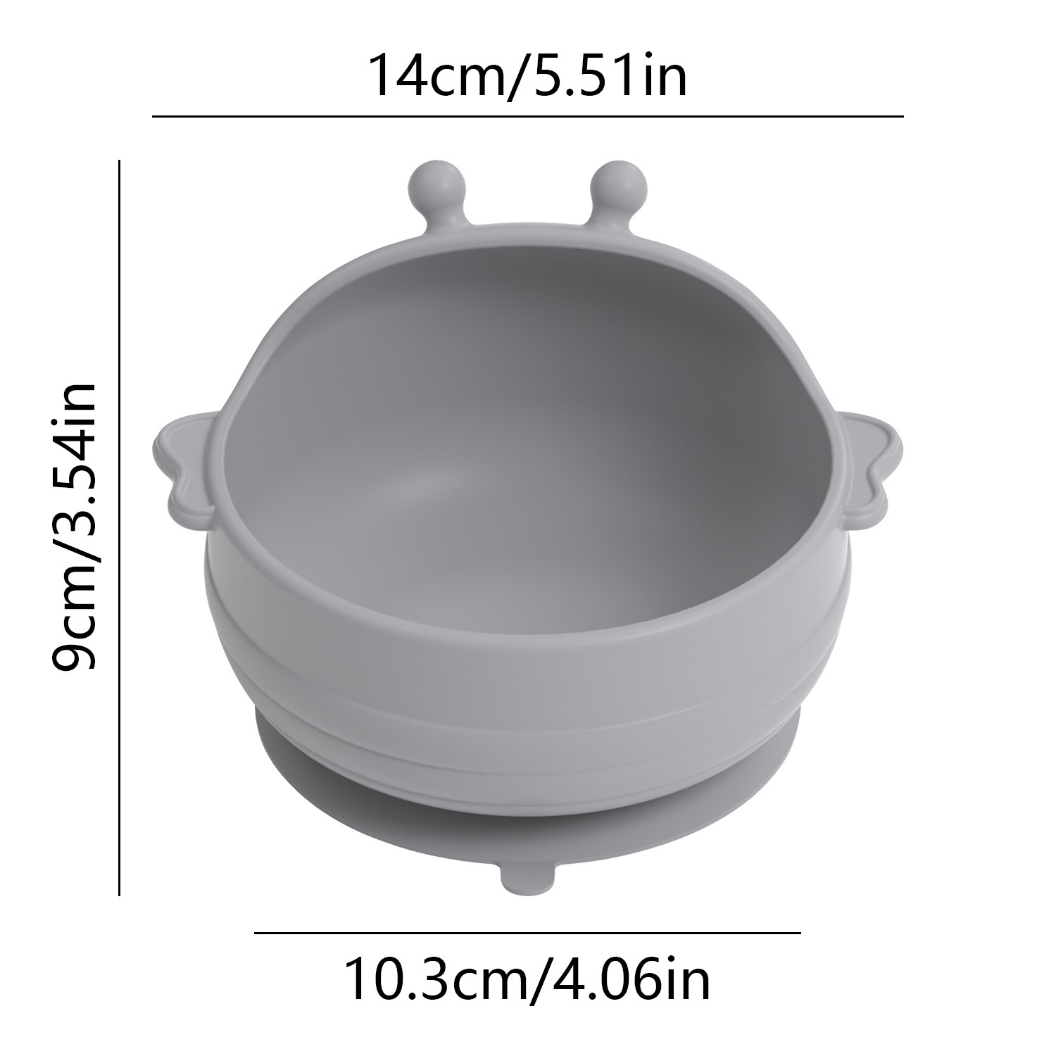 Bol en silicone gris pour bébé