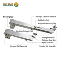 Support solaire pour toit plat, tuiles et mur, support de panneau solaire réglable pour balcon
