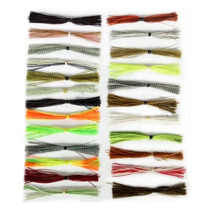 silicone Fishing jig skirts DIY Rubber Fishing Jig Lures Fishing Bait Accessories Spinner baits Spoon Blade Squid Skirt