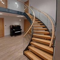 Escalier en colimaçon moderne en marbre beige pour projet d'intérieur de villa Ace