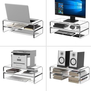 Support d'écran en acrylique Jingfeng, double couche, transparent, pour ordinateur de bureau à domicile - Product Image 4