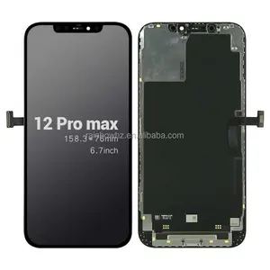 IPhone 12 13 14 PRO Max 터치 스크린 패널 LCD 화면 디스플레이 디지타이저 조립 부품 용 터치 기능이있는 원본 LCD 화면