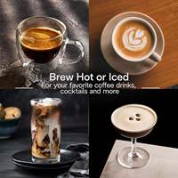 Cafetera Totalmente Automática con Bomba Italiana ULKA de 19 Bares, Molinillo Integrado, Tolva para Granos de 250g, Tanque de Agua de 1.8L, 19 Bebidas, Pantalla Táctil
