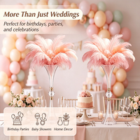 Décoration de mariage Cristal acrylique transparent Support de fleurs de mariage Pièce centrale pour table de mariage