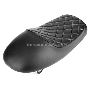 Siège <span class=keywords><strong>de</strong></span> <span class=keywords><strong>selle</strong></span> en cuir pour <span class=keywords><strong>moto</strong></span>, style rétro Vintage, coussin en forme <span class=keywords><strong>de</strong></span> rhombique, pour café Racer - Product Image 4
