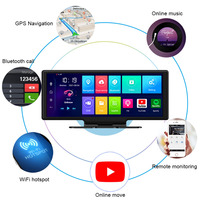 Junsun — caméra de tableau de bord de 10.26 pouces, Dashcam, caméra de voiture, 8.1 P FHD, DVR, double objectif, 4G, wi-fi, navigateur GPS, ADAS, DVR, Android 1080