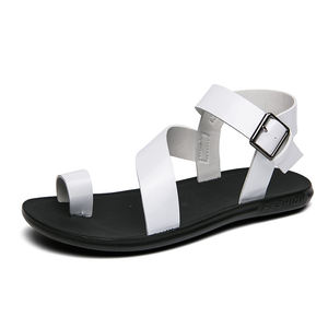 Summer Genuine Leather Breathable Mens Flat Sandals 2025 New Stylish Designer <b>Shoe</b> Outdoor <b>Beach</b> men Women walking Style <b>shoe</b> - Product Image 5