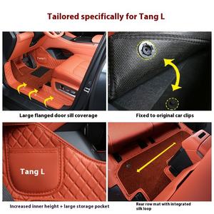 विशेष रूप से डिजाइन किया गया 10 मिमी मोटी पूरी तरह से संलग्न चमड़े के प्लेड पैटर्न को पूर्ण सेट फर्श मैट और उप-टेंग लैडर - Product Image 4