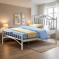 JYLG025 #   Cadre de lit en métal moderne et durable 180x200cm, hauteur réglable pour chambre à coucher