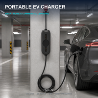 Chargeur EV BESTAR Type 2 Rouge CEE Triphasé 380-450V IP66 Écran LCD Minuterie 8H WiFi App 7kW Câble TPU 5m