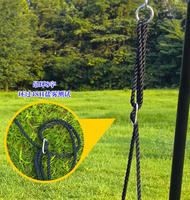 Ensemble de balançoire nid d'abeille moderne en métal pour extérieur avec support en acier, balançoire ronde pour cour