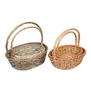 willow flower Wicker baskets and boxes for large Easter Decorative gift storage baskets set with handles