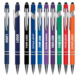 Stylo bille en métal personnalisé avec logo, style simple, pression pour écrire, écriture fluide, largeur 1,0 mm, pour études, bureau, affaires, cadeau promotionnel - Product Image 1