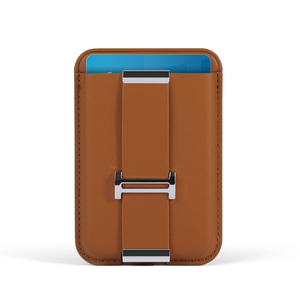 Portefeuille MagSafe avec béquille dissimulée, porte-cartes magnétique, pochette en cuir fine compatible avec le porte-cartes <span class=keywords><strong>iPhone</strong></span> - Product Image 4