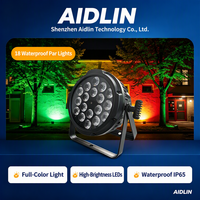 Projecteur LED étanche IP65 18x15W RGBWA 5-en-1 avec contrôle DMX512, activé par le son, CRI 90 élevé, éclairage de scène extérieur pour mariages