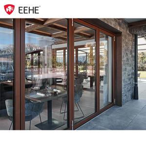 EEHE אקורדיון מתקפל דלתות פנים לשבור זכוכית הזזה מתקפל דלת אלומיניום דו מתקפל דלת - Product Image 2