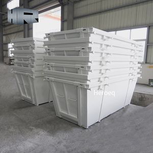 صندوق نفايات معدني 5 أمتار مكعبة لإعادة تدوير الخردة المعدنية في الهواء الطلق مع قضبان رافعة شوكية في القاع - Product Image 4