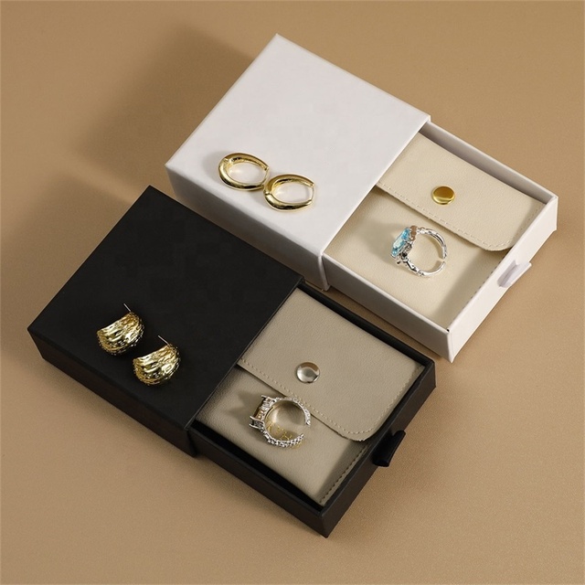 Wholesale 9*9 cm Drawer Box and Jewelry Bag Jewelry Box with logo Jewelry Bag Bracelet Necklace Earrings Box