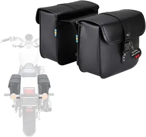 새로운 디자인 오토바이 방수 Pu 가죽 레이싱 모터 헬멧 여행 가방 가방 Saddlebags