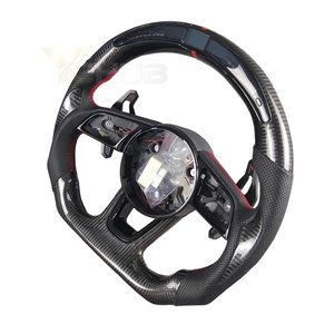 Volante de Fibra de Carbono Brillante, Accesorio Interior para Audi A3 <span class=keywords><strong>S3</strong></span> 8V A4 B8 B9 A5 A6 C6 C7 S5 - Product Image 2