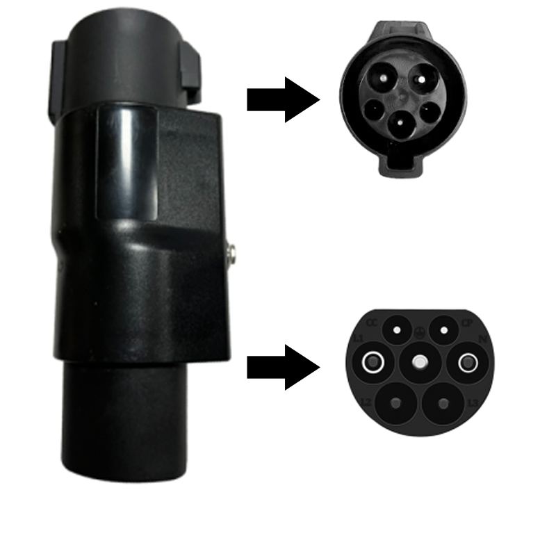 Переносной зарядный устройство для электромобилей типа 2 EV быстрая зарядная станция адаптер 10-32A 7 кВт электрический зарядное устройство для автомобилей с контрольным блоком 5 метровый кабель