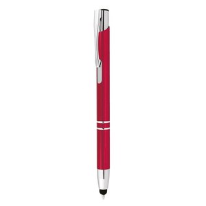 Stylo à bille rouge en aluminium, produit multifonction - Product Image 1