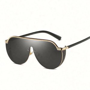 Gafas de Sol Vintage a la Moda 2019, Gafas de Sol Extra Grandes con Marco Metálico para Hombre y Mujer - Product Image 2