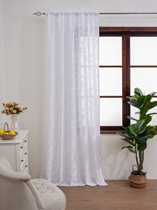 Nuove Tende Trasparenti in Pizzo Floreale Creativo per Finestre, Tende Bordeaux e Bianche per Soggiorno - Product Image 6