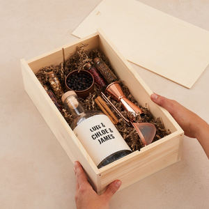 Bakır örgü süzgeç kiti kış baharat jüt çanta kişiselleştirilmiş noel cam kurutulmuş çilek Sloe Gin kiti - Product Image 3