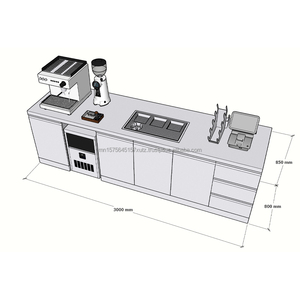 Table de bar pliable en acier inoxydable 201, forme rectangulaire, design mobile, surface brossée pour usage commercial en extérieur - Product Image 4