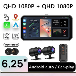 New xe máy Carplay Tablet PC phía trước phía sau dual-máy ảnh Navigation Recorder <span class=keywords><strong>GPS</strong></span> giám sát áp suất lốp tất cả-trong-một 14 "màn hình - Product Image 2