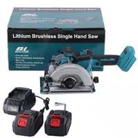 Scie circulaire électrique sans balais à une main 21V 1800W, batterie Li-ion, machine à bois industrielle portable, profondeur maximale de coupe 45 degrés