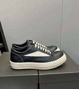 Nuevos Zapatos Deportivos de Cuero Genuino Negro, Zapatos Casuales para Hombre de Alta Calidad con Suela de Goma, Modernos y a la Moda - Product Image 1