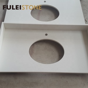 Prefab Màu Trắng Tinh Khiết Composite Thạch Anh <span class=keywords><strong>Countertop</strong></span> Cho Trong Nhà Bếp - Product Image 4
