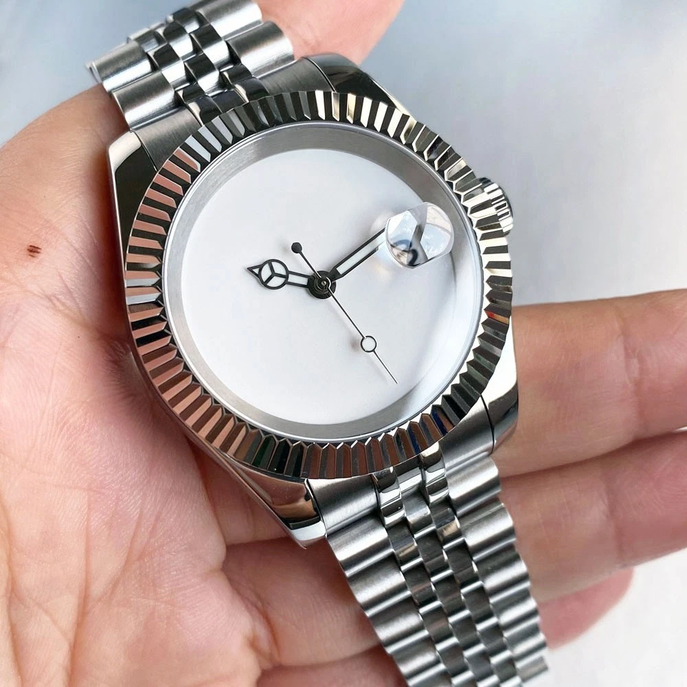 Silver white plate-39mm