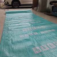 Film de protection pour sols Green Protect 2m, usage unique, professionnel, pour carrelages et sols en bois dur - Rouleau de film de protection pour sols