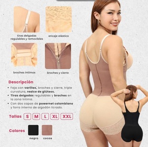 Faja Moldeadora Elegante, Levanta Glúteos, Powernet Colombiano, Compresión Extra, Tanga <span class=keywords><strong>con</strong></span> Cierre de Gancho, Varillas, Tirantes Ajustables - Product Image 5