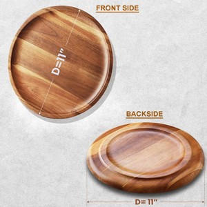 2 Pieces Wooden Plant <strong>Riser</strong> Stand Wooden Serving <strong>Tray</strong> Decorative <strong>Trays</strong> Wooden Serving <strong>Tray</strong> Set - Product Image 6