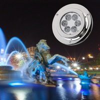 Système d'éclairage d'accentuation sous-marin marin IP68 étanche à 6 LED RGB avec télécommande sans fil, lampe de navigation de coque pour yacht et bateau
