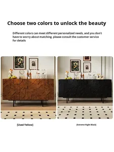 Credenza Vintage Retrò <span class=keywords><strong>in</strong></span> <span class=keywords><strong>Legno</strong></span> <span class=keywords><strong>Massello</strong></span> Mobile per Soggiorno Camera da Letto Ingresso - Product Image 4