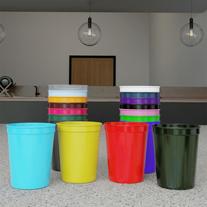 Gobelets de stade réutilisables de 32oz personnalisés Tasses à bière en plastique promotionnelles pour boissons de fête Gobelets incassables pour bouteille d'eau - Product Image 3