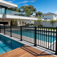 Clôture de sécurité pour piscine 3D galvanisée moderne de 6 pieds avec modélisation 3D, assemblage facile, revêtement en poudre, pour la sécurité domestique et la clôture de jardin